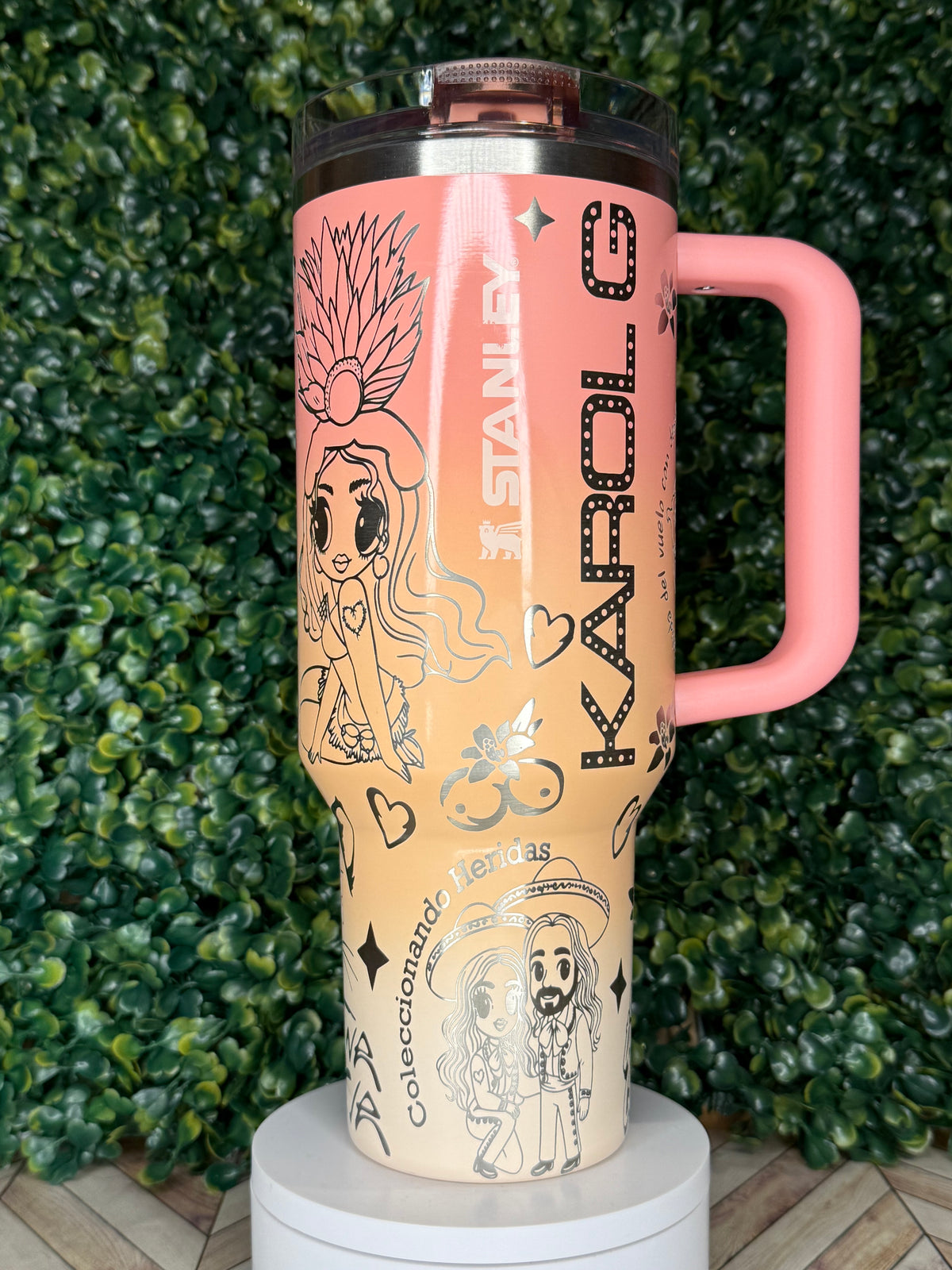 Karol G Tropicoqueta Inspired Engraved Tumbler