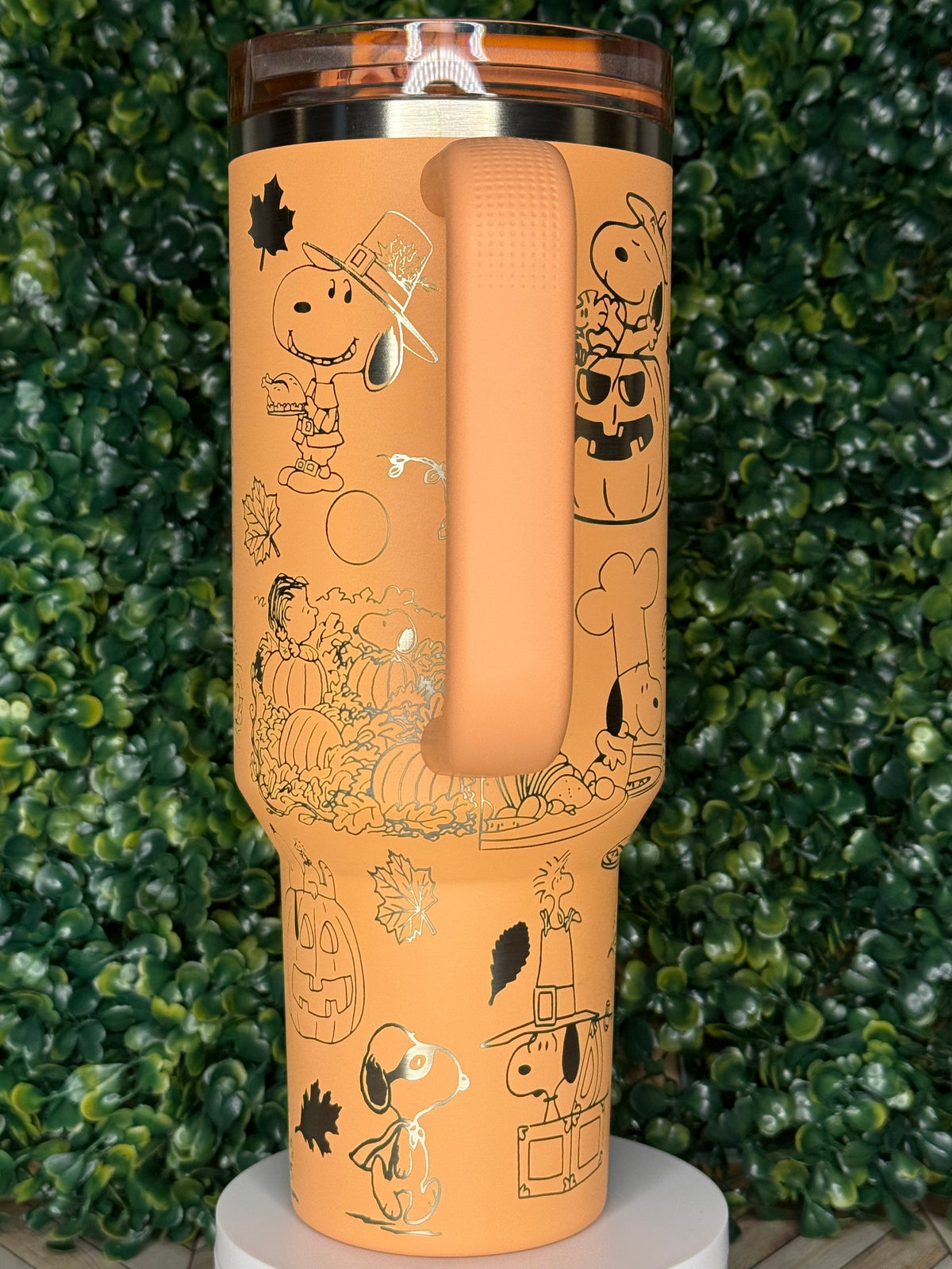 Pumpkin Pie & Peanuts Vibes Engraved Tumbler
