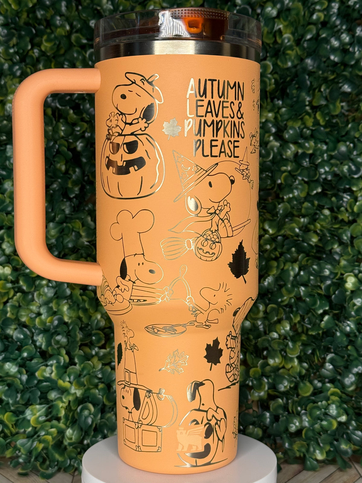 Pumpkin Pie & Peanuts Vibes Engraved Tumbler