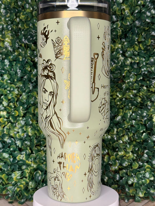 Bad Guy Vibes Laser Engraved Tumbler - Stanley IceFlow 30oz Flip Straw