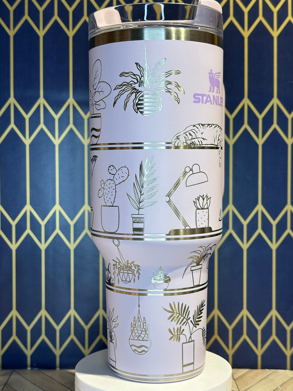 Estantería caprichosa de gatos y plantas - Stanley Quencher 30/40 oz