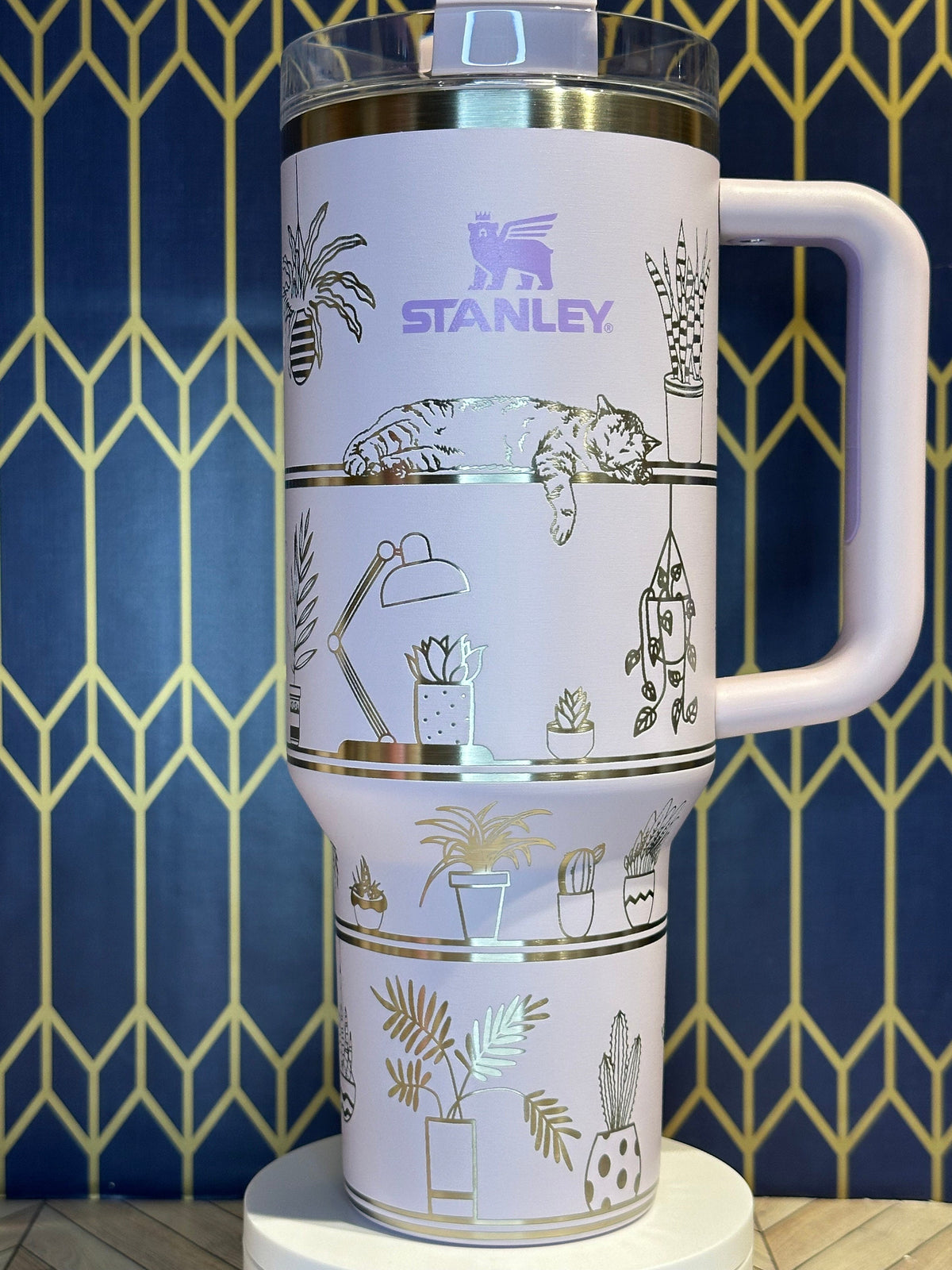Estantería caprichosa de gatos y plantas - Stanley Quencher 30/40 oz