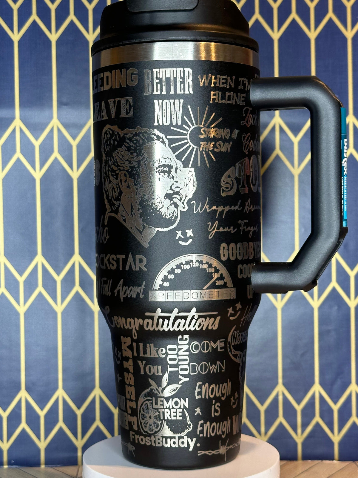 Vaso Stanley Quencher de 30/40 oz inspirado en Post Malone
