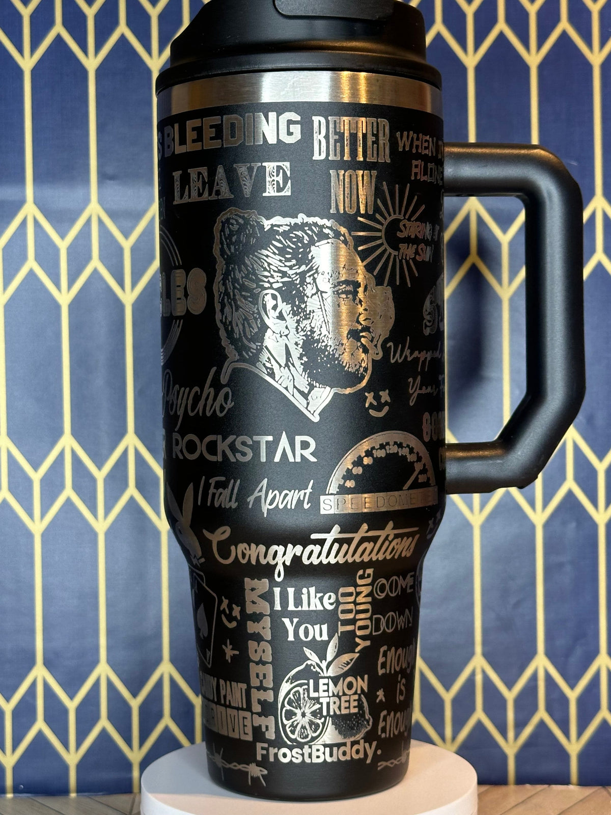 Vaso Stanley Quencher de 30/40 oz inspirado en Post Malone