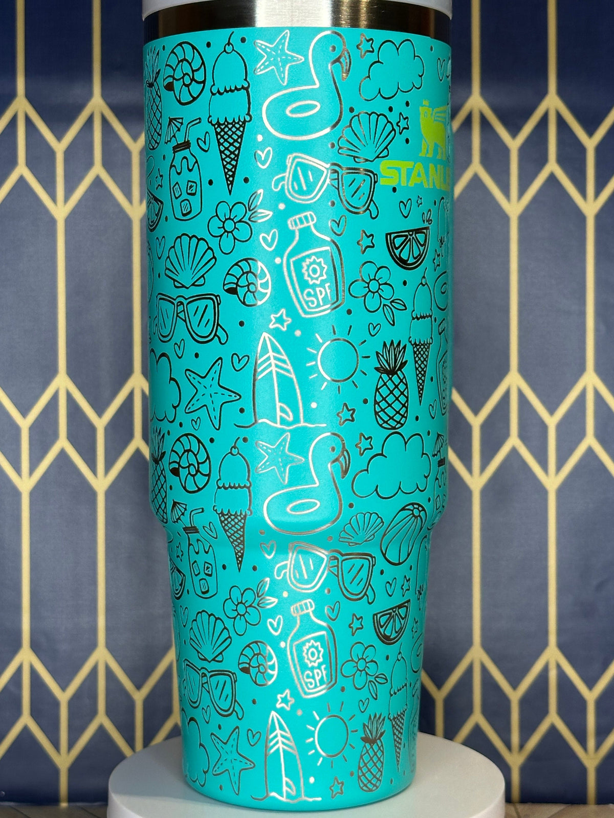Summer Doodles Engraved Tumbler