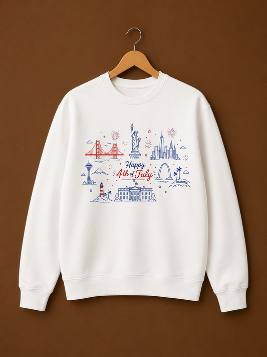 America the Beautiful Patriotic Skyline Shirt Apparel