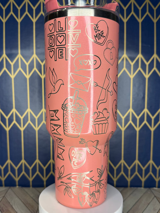 XOXO Valentine’s Day Tumbler - Stanley Quencher 30/40oz