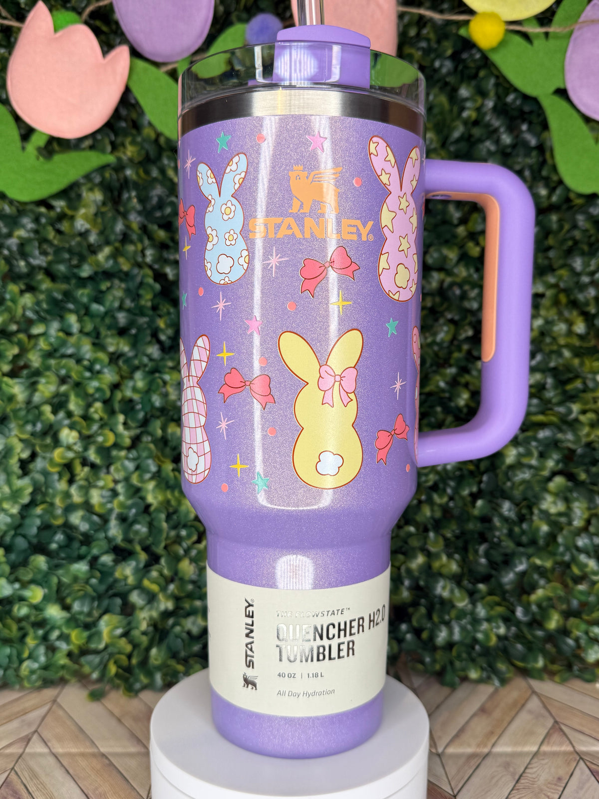 Bunny Tails & Bows UV DTF - Stanley Quencher 30/40oz