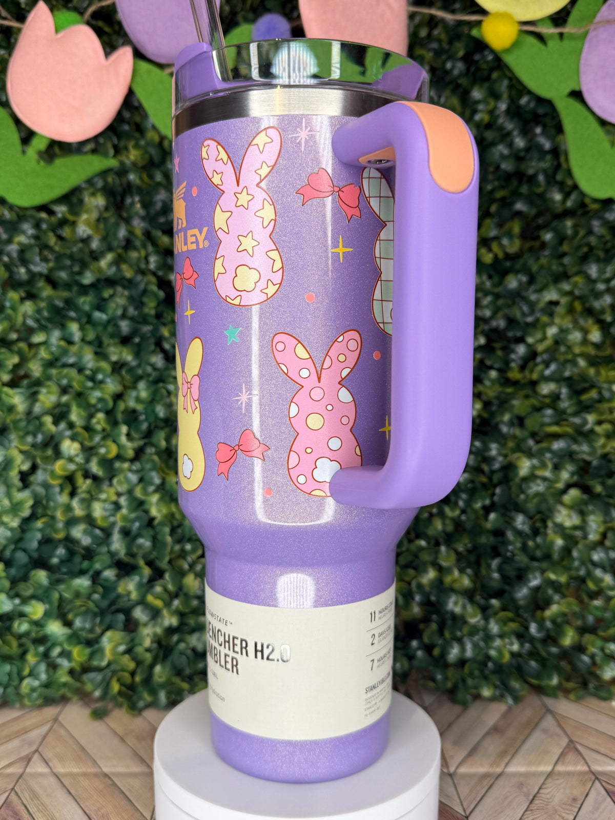 Bunny Tails & Bows UV DTF - Stanley Quencher 30/40oz