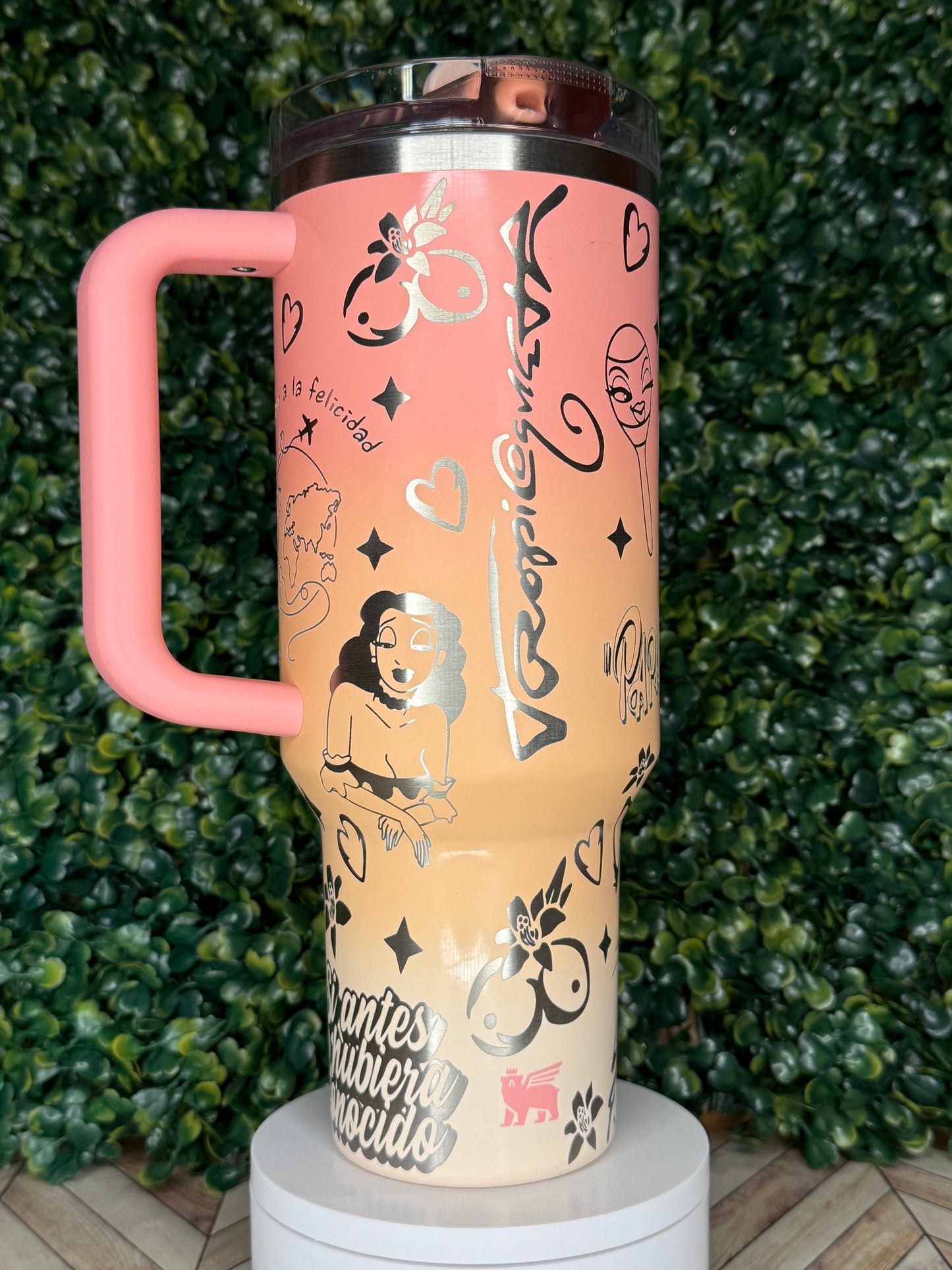Karol G Tropicoqueta Inspired Engraved Tumbler - Stanley Quencher 30/40oz