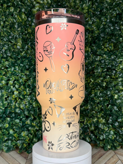 Karol G Tropicoqueta Inspired Engraved Tumbler - Stanley Quencher 30/40oz
