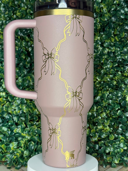 Ribbon Dreams Engraved Tumbler  - Stanley Quencher 30/40oz