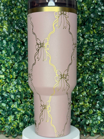 Ribbon Dreams Engraved Tumbler  - Stanley Quencher 30/40oz