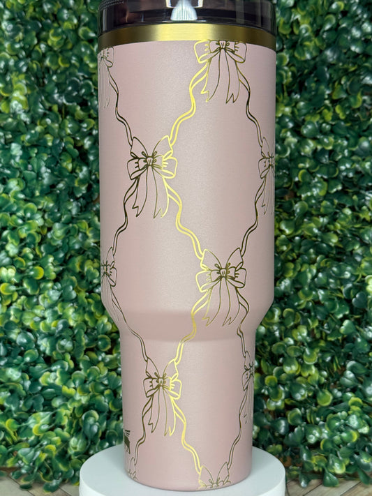 Ribbon Dreams Engraved Tumbler  - Stanley IceFlow 30oz Flip Straw