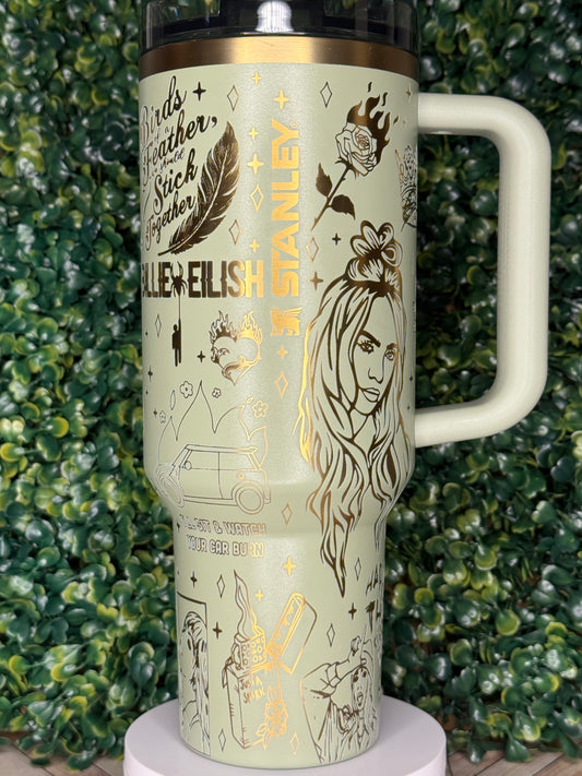 Bad Guy Vibes Laser Engraved Tumbler - Stanley IceFlow 30oz Flip Straw