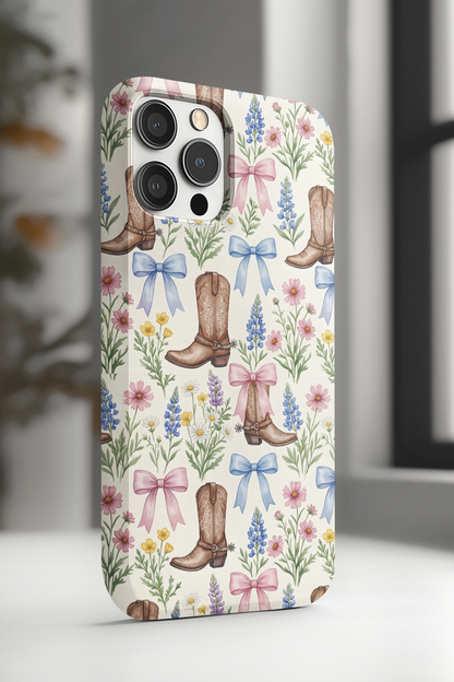 Western Wildflower Bow Phone Case