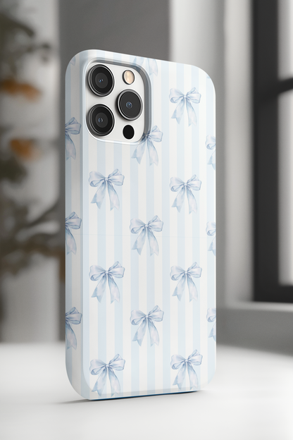 Blue Bow Coquette Phone Case