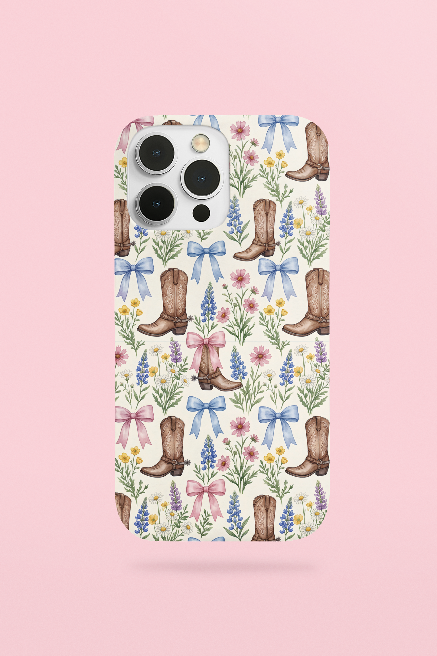 Western Wildflower Bow Phone Case