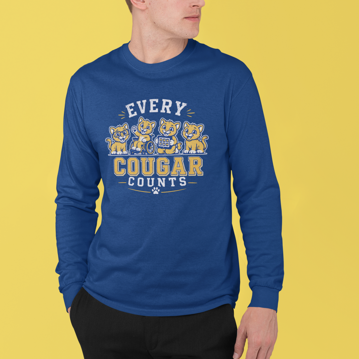 Every Cougar Counts Long Sleeve T-Shirt