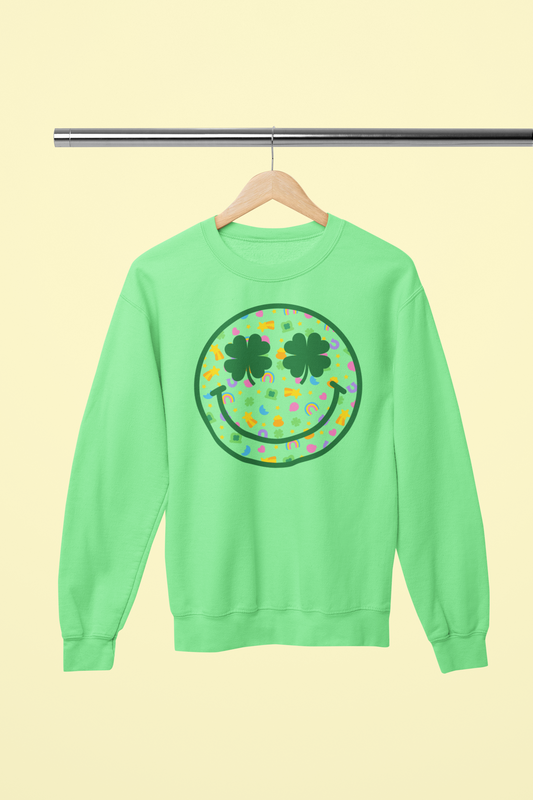 Shamrock Smiley Lucky Graphic Apparel
