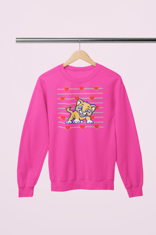 Cougar Cub Love Crew Neck Sweater