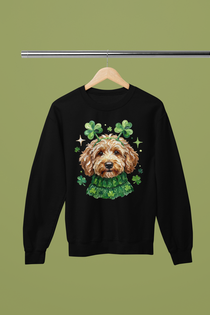 Lucky Goldendoodle Shamrock Graphic Apparel