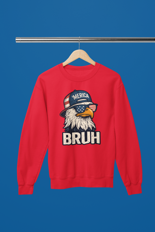 Bruh Eagle Patriotic Sweatshirt,  Funny 4th of July Apparel