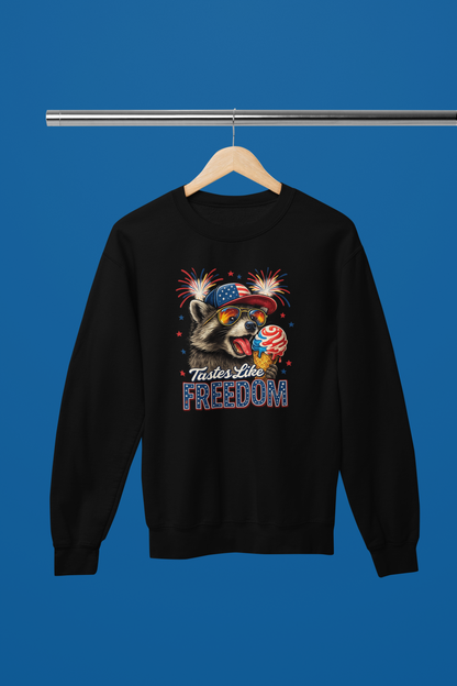 Tastes Like Freedom Raccoon Patriotic Shirt | Funny 4th of July Apparel