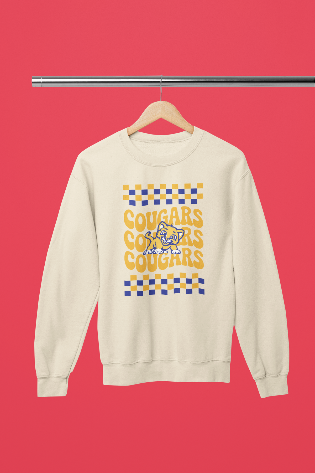 Groovy Cougars Crew Neck Sweater