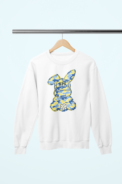 KPS Camouflage Bunny Crew Neck Sweater