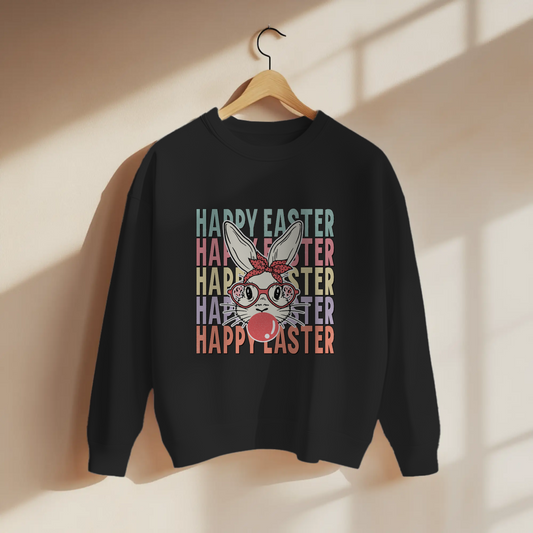 Vintage Happy Easter Bunny Bubblegum Graphic Apparel