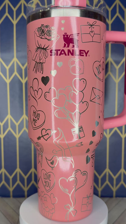 Vaso de San Valentín XOXO - Stanley Quencher 30/40 oz