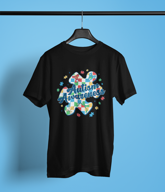 Autism Awareness Apparel – Puzzle Pattern Minimal Neurodiversity Design