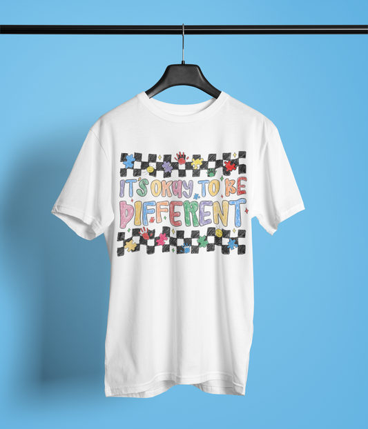 Autism Awareness Apparel - Colorful Checker Pattern