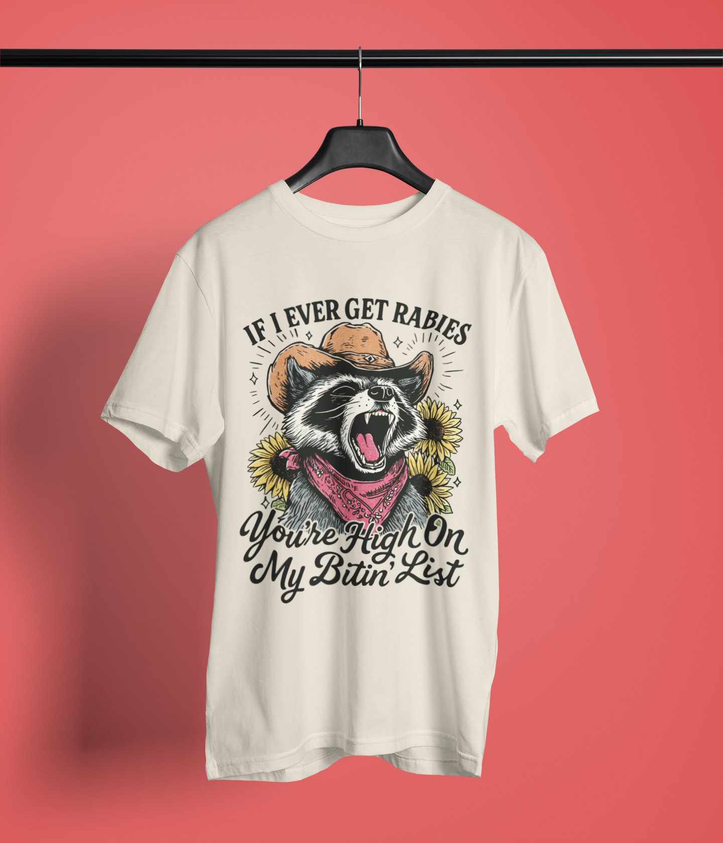 If I Ever Get Rabies Shirt, Funny Raccoon Shirt, Trash Panda Shirt, Sarcastic Shirt, Funny Animal Tee, Western Raccoon Shirt