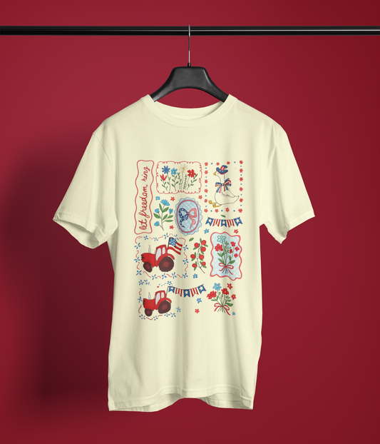 Let Freedom Ring Coquette Patriotic Shirt | Cute 4th of July Apparel