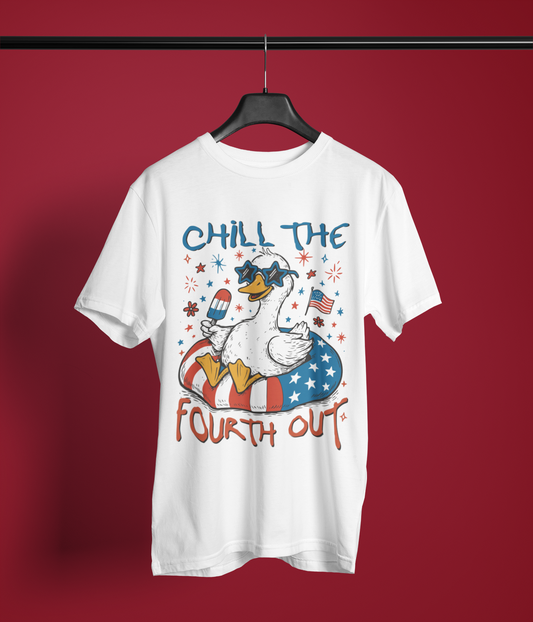 Chill the Fourth Out Duck Shirt | Funny 4th of July Apparel
